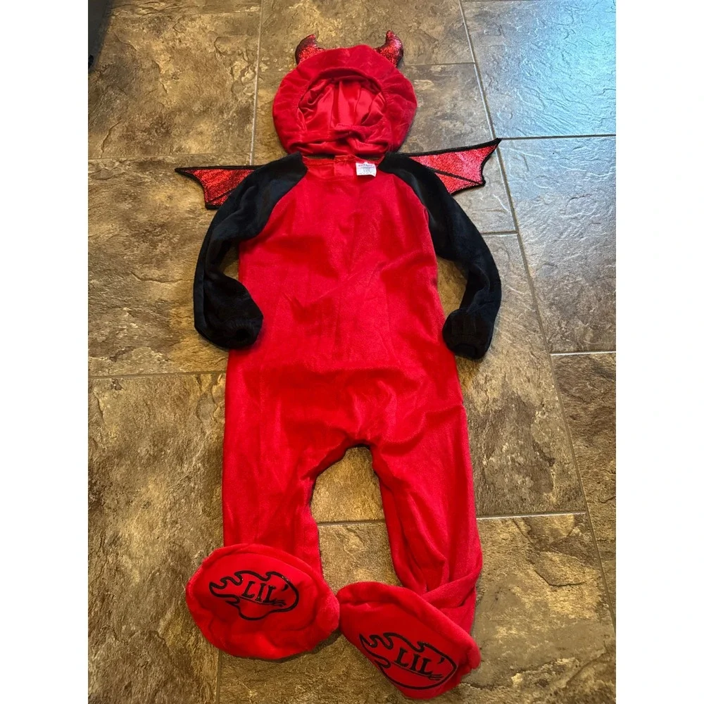 Spirit Halloween Little Devil Costume Outfit Red Black‎ 18-24M Toddler